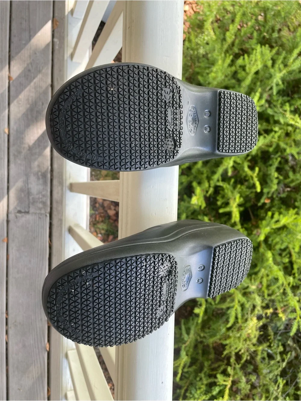 NEVER WORN** SIZE 8 WOMANS  Black Slip-On Shoes - Comfort Clogs BY CROCS